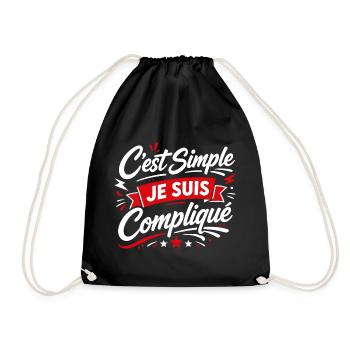C’est Simple Je Suis Compliqué - Sac de sport léger - noir - Devant