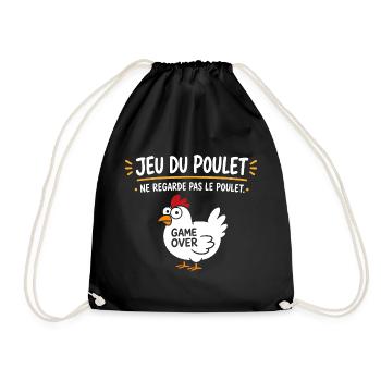 Jeu du Poulet Game Over - Sac de sport léger - noir - Devant