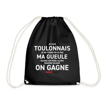 Je Suis Toulonnais Je Ne Ferme Deja Pas Ma Gueu... - Sac de sport léger - noir - Devant