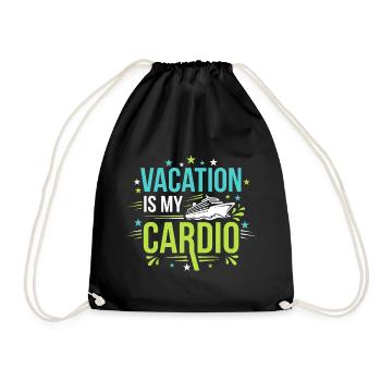 Cruising Granny, Grandma On Deck, - Drawstring Bag - black - Front