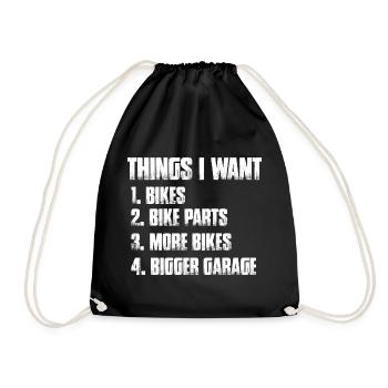 Things i want Bicycle Mountain Bike MTB Downhill - Drawstring Bag - black - Front