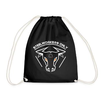 Steelworkers_only - Drawstring Bag - black - Front