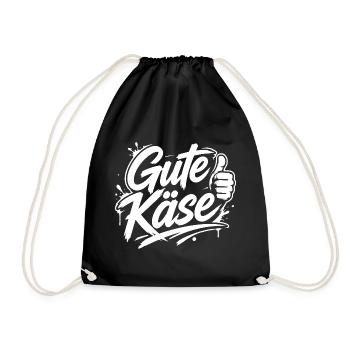 Gute Käse | Cooler Graffiti Spruch | Jugendwort - Turnbeutel - Schwarz - Vorne