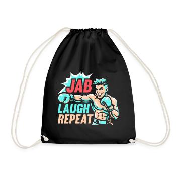 Jab Rire Répéter Gants Gants de boxe - Sac de sport léger - noir - Devant