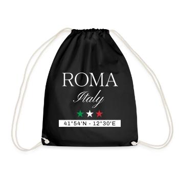 Rom Italien Souvenir – Reise minimalistisch - Turnbeutel - Schwarz - Vorne