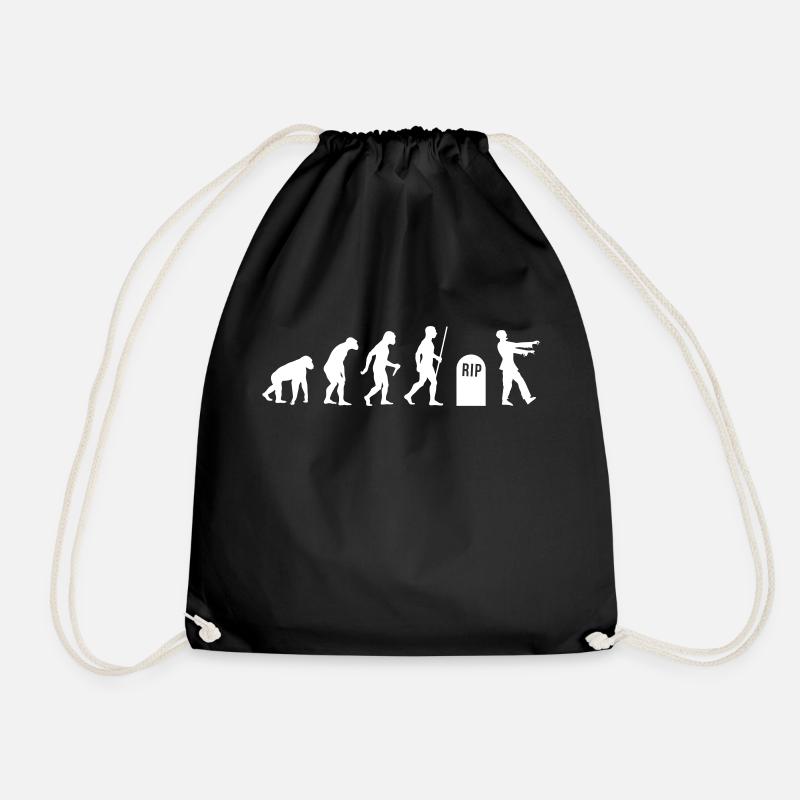 Zombie Evolution Zombi - Drawstring Bag - black