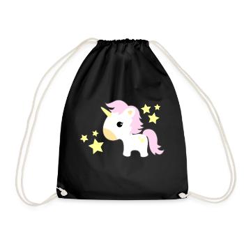 licorne - Sac de sport léger - noir - Devant
