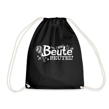 Beute Beutel für Halloween Süßigkeiten - Turnbeutel - Schwarz - Vorne