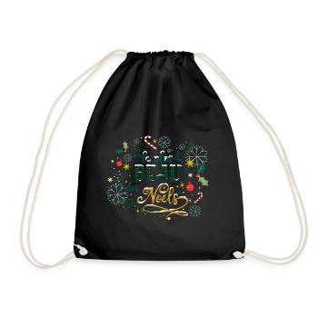 Vivez le plus beau des Noëls ! Décoration magique - Sac de sport léger - noir - Devant