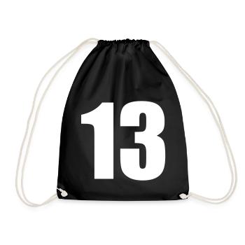 13 - Drawstring Bag - black - Front