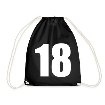 18 - Drawstring Bag - black - Front