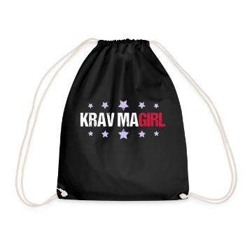 Krav Maga Girl - Turnbeutel - Schwarz - Vorne