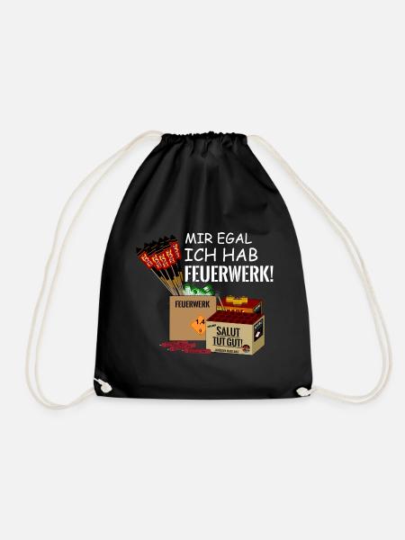 Pyro Ich hab Silvester Feuerwerk - Turnbeutel - Schwarz