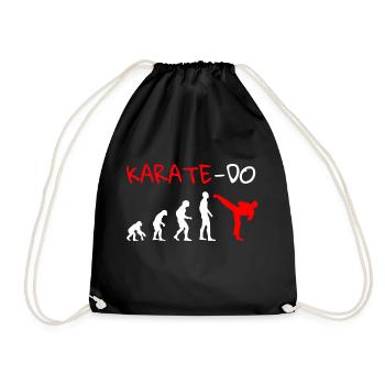 Karate Karateka Kamfsport - Turnbeutel - Schwarz - Vorne