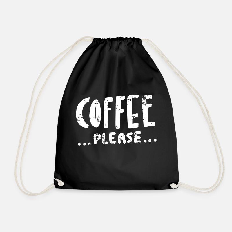 Coffee ...please... - Turnbeutel - Schwarz