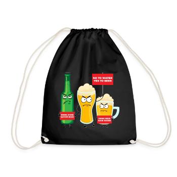 Save Water Drink Beer - Drawstring Bag - black - Front