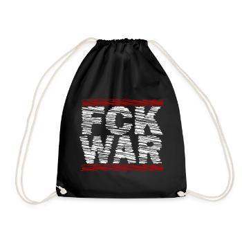 FCK WAR – Déclaration anti-guerre - Sac de sport léger - noir - Devant