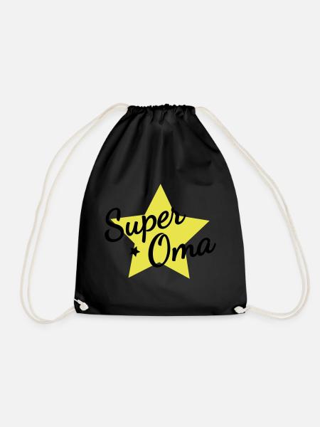 Super Oma - Turnbeutel - Schwarz
