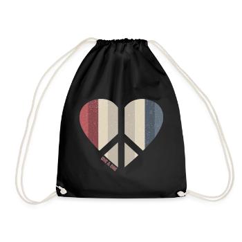 Peace Heart (Love Two Edition) - Sac de sport léger - noir - Devant