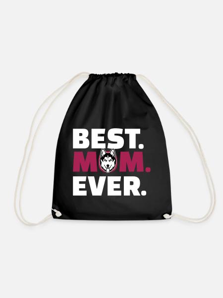 Alaskan Malamute - Drawstring Bag - black
