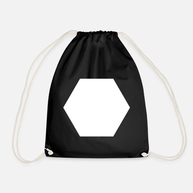 Hexagon - Turnbeutel - Schwarz