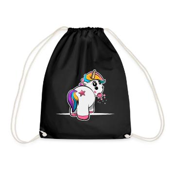Licorne magique grincheuse - Sac de sport léger - noir - Devant