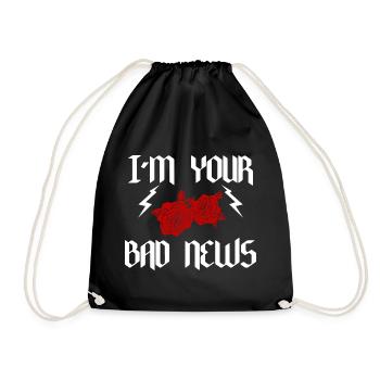 Bad - Drawstring Bag - black - Front