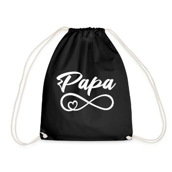 Papa Für Immer Vater Liebe - Turnbeutel - Schwarz - Vorne