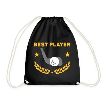Meilleur joueur (clubs de golf, balle de golf, couronne de laurier) - Sac de sport léger - noir - Devant