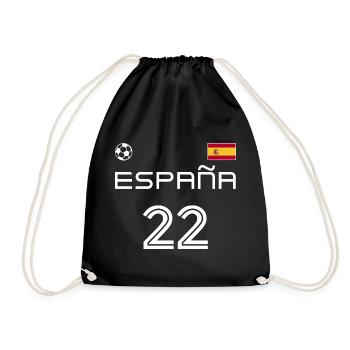 Espãna 2022 Spain Jersey Football Fan - Drawstring Bag - black - Front
