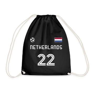 Nederland 2022 Pays-Bas Jersey Fan de football - Sac de sport léger - noir - Devant