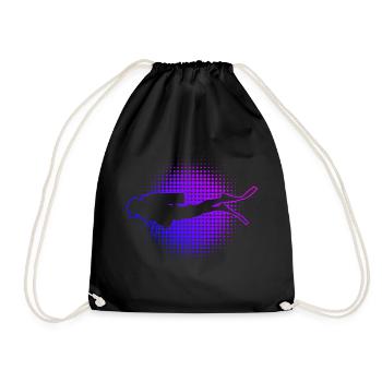 Diving Divers Free Dive Scuba Diving - Drawstring Bag - black - Front
