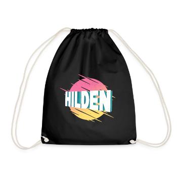 Hilden Germany City Font Vintage Retro - Drawstring Bag - black - Front