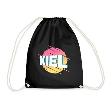 Kiel Allemagne City Font Vintage Rétro - Sac de sport léger - noir - Devant