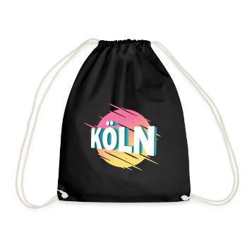 Cologne Allemagne City Font Vintage Rétro - Sac de sport léger - noir - Devant