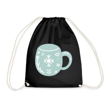 Joyeux Noël Chien Teckel Patte T-Shirt - Sac de sport léger - noir - Devant