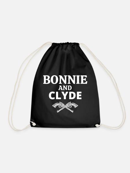 Bonnie und Clyde, Bonnie, Clyde - Turnbeutel - Schwarz