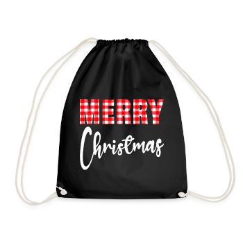 Merry Christmas, original design for Santa Claus - Drawstring Bag - black - Front
