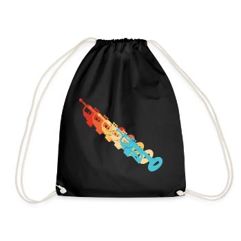 Trumpet Trumpet Player Trumpet Ladies Trumpeter - Drawstring Bag - black - Front