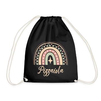 Cadeau Pizzaiola. Boho Rainbow pizzaiola. - Sac de sport léger - noir - Devant
