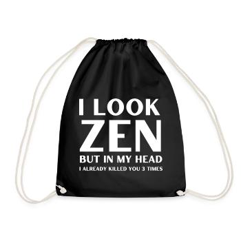 Zen Look Inneres Chaos - Turnbeutel - Schwarz - Vorne