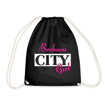 Bochum City Girl Städtenamen Outfit - Turnbeutel - Schwarz - Vorne