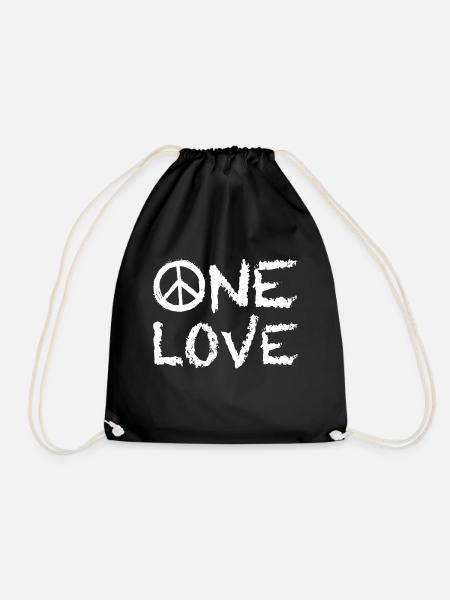 One Love Peace - Turnbeutel - Schwarz
