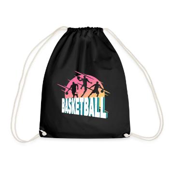 Basketball Basketball Player Sports Player Vintage - Drawstring Bag - black - Front