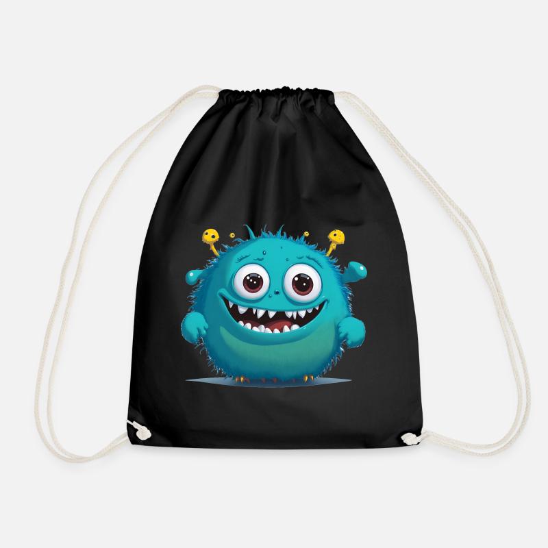 kleines blaues Monster - Turnbeutel - Schwarz