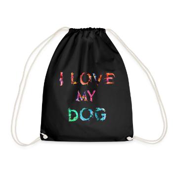 I LOVE MY DOG - Sac de sport léger - noir - Devant