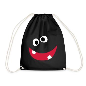 Lachen Monster Zombie Zähne Kinder Halloween - Turnbeutel - Schwarz - Vorne
