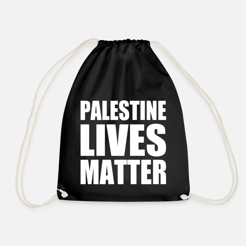 Palestine lives matter - Drawstring Bag - black