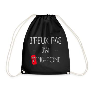 J'peux pas j'ai Ping-pong - Sac de sport léger - noir - Devant