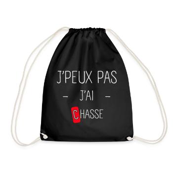 J'peux pas j'ai chasse - Sac de sport léger - noir - Devant